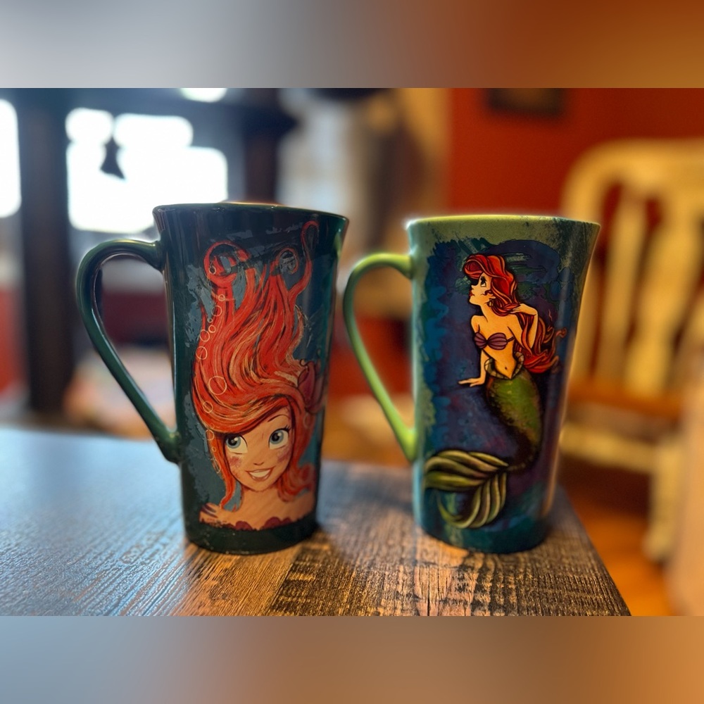2 Disney Little Mermaid Ariel mugs